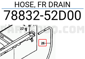 Suzuki 7883252D00 HOSE, FR DRAIN