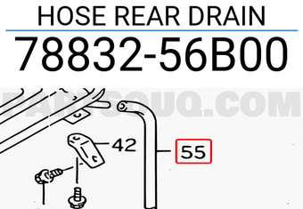 Suzuki 7883256B00 HOSE REAR DRAIN