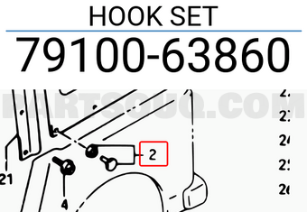 Suzuki 7910063860 HOOK SET