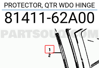 Suzuki 8141162A00 PROTECTOR, QTR WDO HINGE