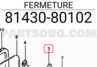 Suzuki 8143080102 FERMETURE
