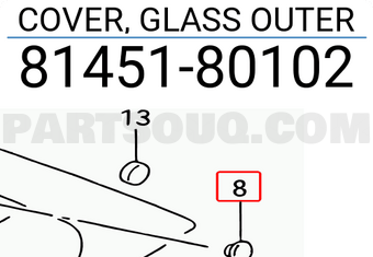 Suzuki 8145180102 COVER, GLASS OUTER