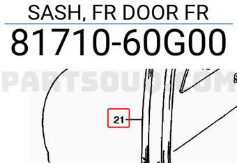 Suzuki 8171060G00 SASH, FR DOOR FR