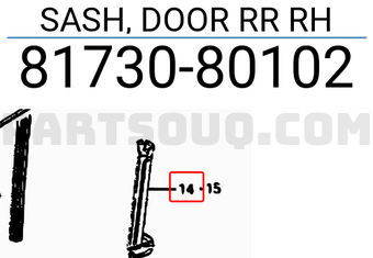 Suzuki 8173080102 SASH, DOOR RR RH