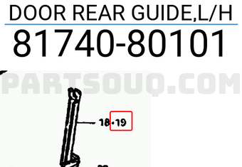 Suzuki 8174080101 DOOR REAR GUIDE,L/H