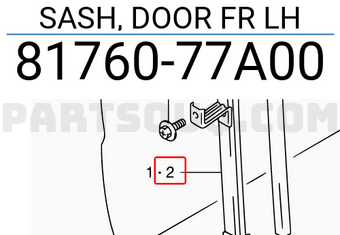 Suzuki 8176077A00 SASH, DOOR FR LH