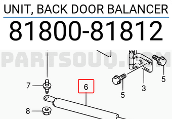 Suzuki 8180081812 UNIT, BACK DOOR BALANCER