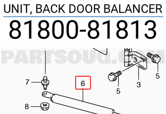 Suzuki 8180081813 UNIT, BACK DOOR BALANCER