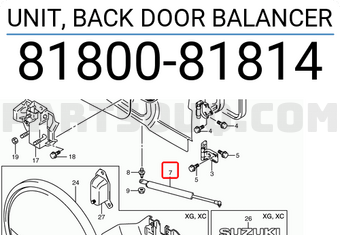 Suzuki 8180081814 UNIT, BACK DOOR BALANCER
