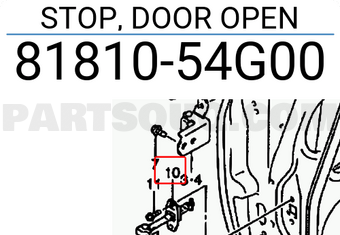 Suzuki 8181054G00 STOP, DOOR OPEN