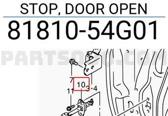 Suzuki 8181054G01 STOP, DOOR OPEN