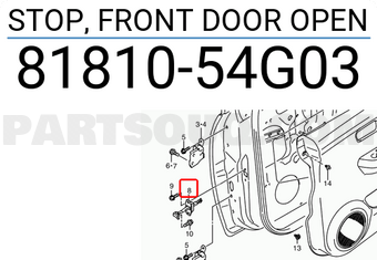 Suzuki 8181054G03 STOP, FRONT DOOR OPEN