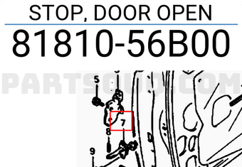 Suzuki 8181056B00 STOP, DOOR OPEN