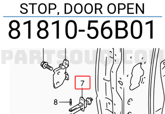 Suzuki 8181056B01 STOP, DOOR OPEN