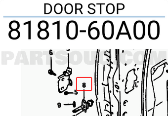 Suzuki 8181060A00 DOOR STOP
