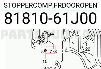 Suzuki 8181061J00 STOPPERCOMP,FRDOOROPEN