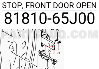 Suzuki 8181065J00 STOP, FRONT DOOR OPEN