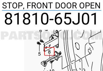 Suzuki 8181065J01 STOP, FRONT DOOR OPEN