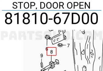 Suzuki 8181067D00 STOP, DOOR OPEN
