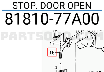 Suzuki 8181077A00 STOP, DOOR OPEN