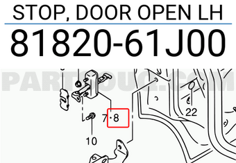 Suzuki 8182061J00 STOP, DOOR OPEN LH