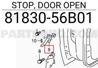 Suzuki 8183056B01 STOP, DOOR OPEN