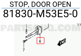 Suzuki 81830M53E50 STOP, DOOR OPEN