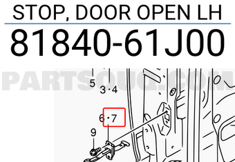 Suzuki 8184061J00 STOP, DOOR OPEN LH