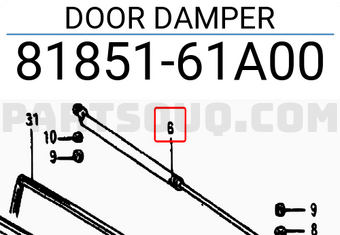Suzuki 8185161A00 DOOR DAMPER