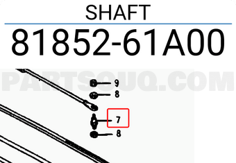 Suzuki 8185261A00 SHAFT