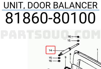 Suzuki 8186080100 UNIT, DOOR BALANCER