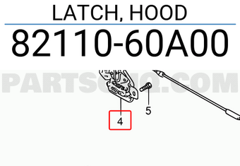 Suzuki 8211060A00 LATCH, HOOD
