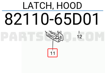 Suzuki 8211065D01 LATCH, HOOD