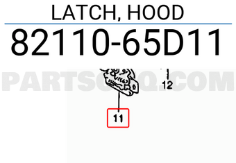 Suzuki 8211065D11 LATCH, HOOD