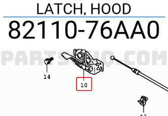 Suzuki 8211076AA0 LATCH, HOOD