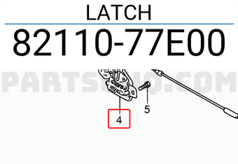 Suzuki 8211077E00 LATCH