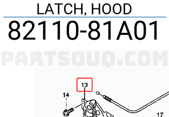 Suzuki 8211081A01 LATCH, HOOD