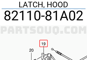 Suzuki 8211081A02 LATCH, HOOD