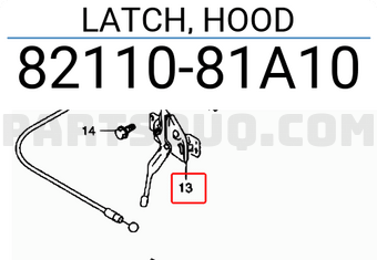 Suzuki 8211081A10 LATCH, HOOD