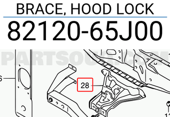 Suzuki 8212065J00 BRACE, HOOD LOCK