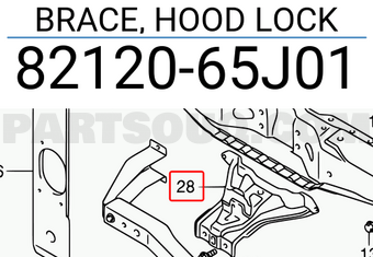 Suzuki 8212065J01 BRACE, HOOD LOCK