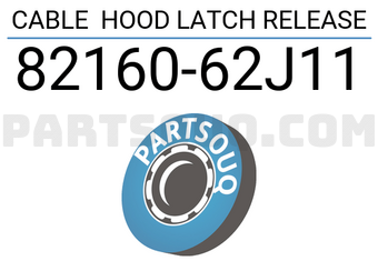 Suzuki 8216062J11 CABLE HOOD LATCH RELEASE