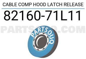 Suzuki 8216071L11 CABLE COMP HOOD LATCH RELEASE