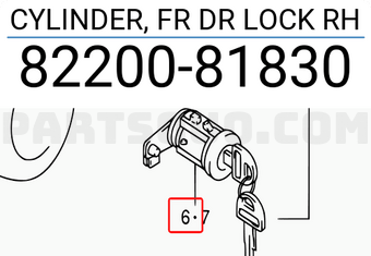 Suzuki 8220081830 CYLINDER, FR DR LOCK RH
