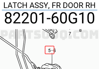 Suzuki 8220160G10 LATCH ASSY, FR DOOR RH
