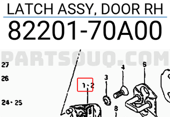 Suzuki 8220170A00 LATCH ASSY, DOOR RH