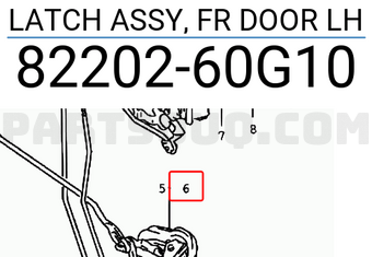 Suzuki 8220260G10 LATCH ASSY, FR DOOR LH
