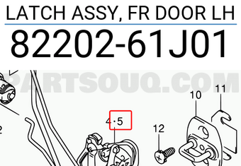 Suzuki 8220261J01 LATCH ASSY, FR DOOR LH
