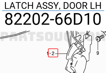 Suzuki 8220266D10 LATCH ASSY, DOOR LH