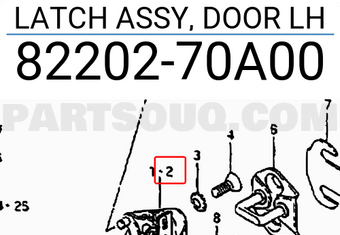 Suzuki 8220270A00 LATCH ASSY, DOOR LH